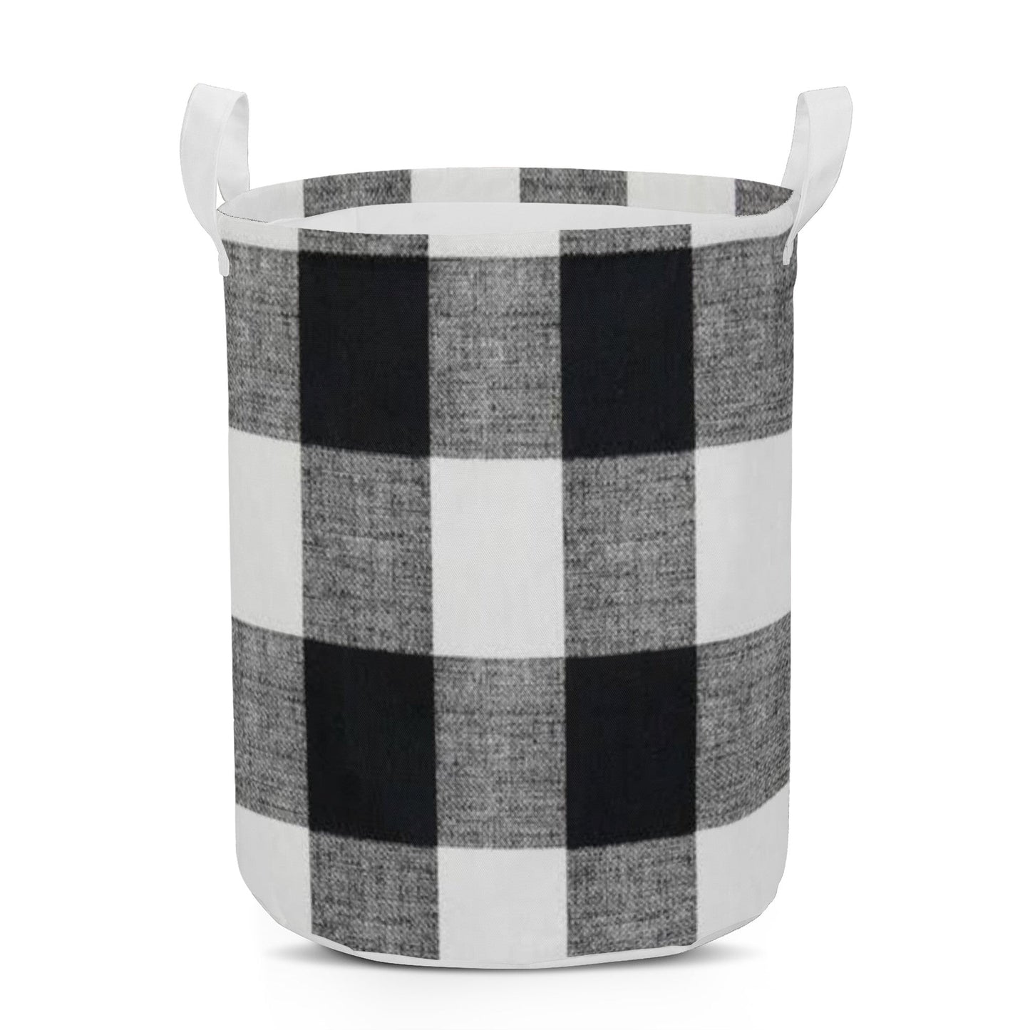 Round Laundry Basket blackand white decor JewelryLuxeUS.store