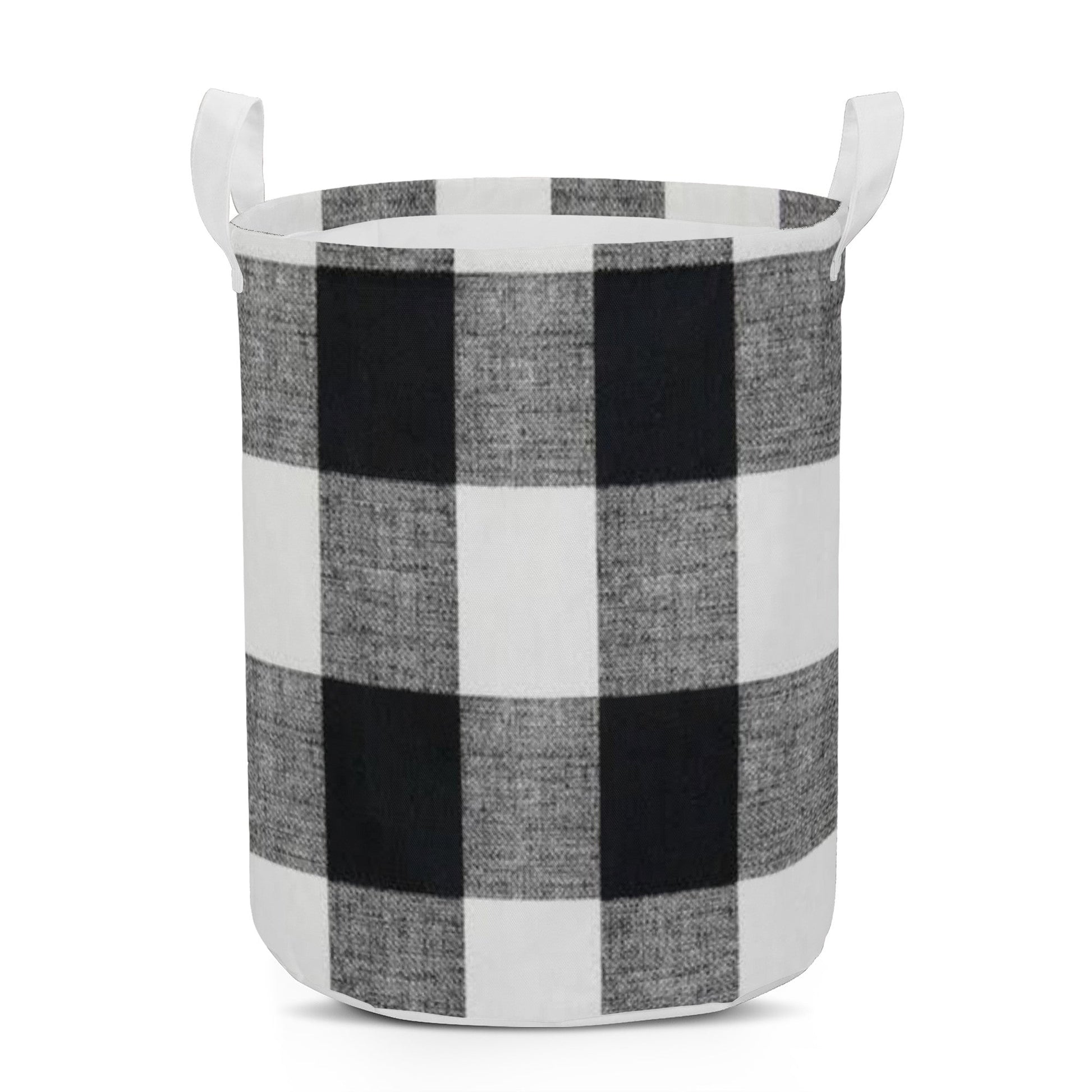 Round Laundry Basket blackand white decor JewelryLuxeUS.store