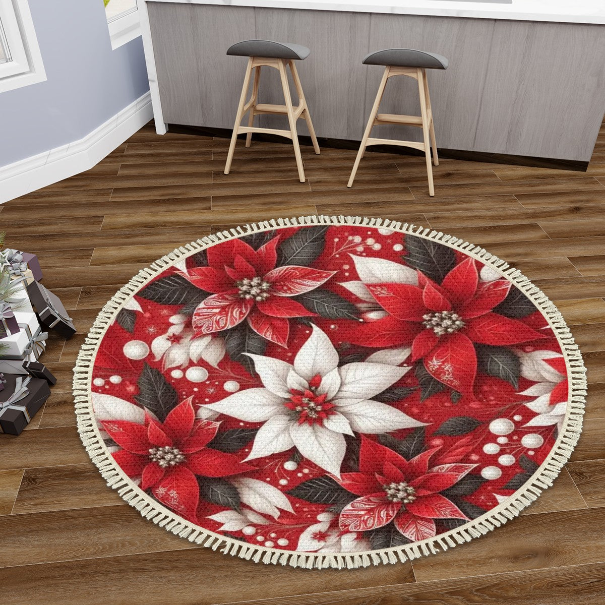 Multiple Sizes Round Area Rug with Tassels by My Store