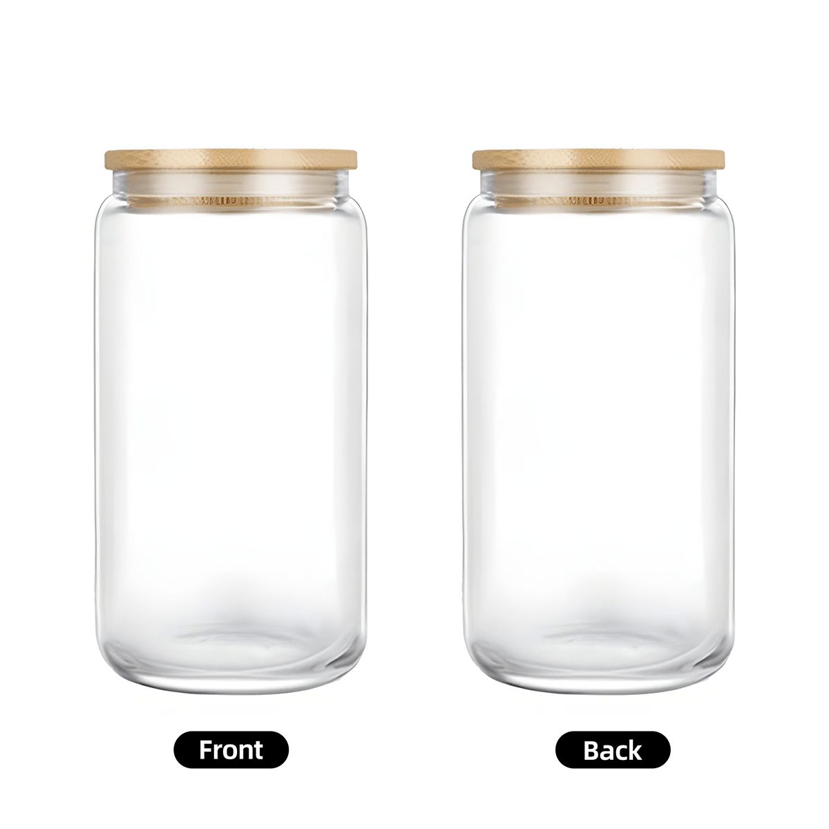 Personalized Glass Tumbler with Straw & Bamboo Lid  (16oz) JewelryLuxeUS.Shop