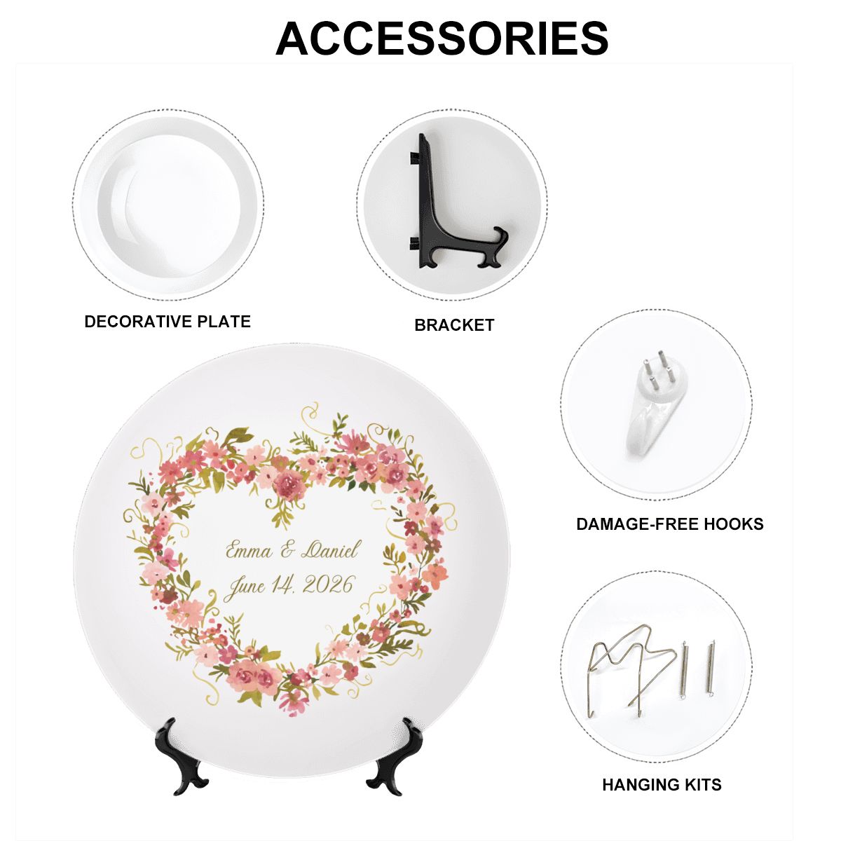 Decorative Plate Personalized, couple wedding gift