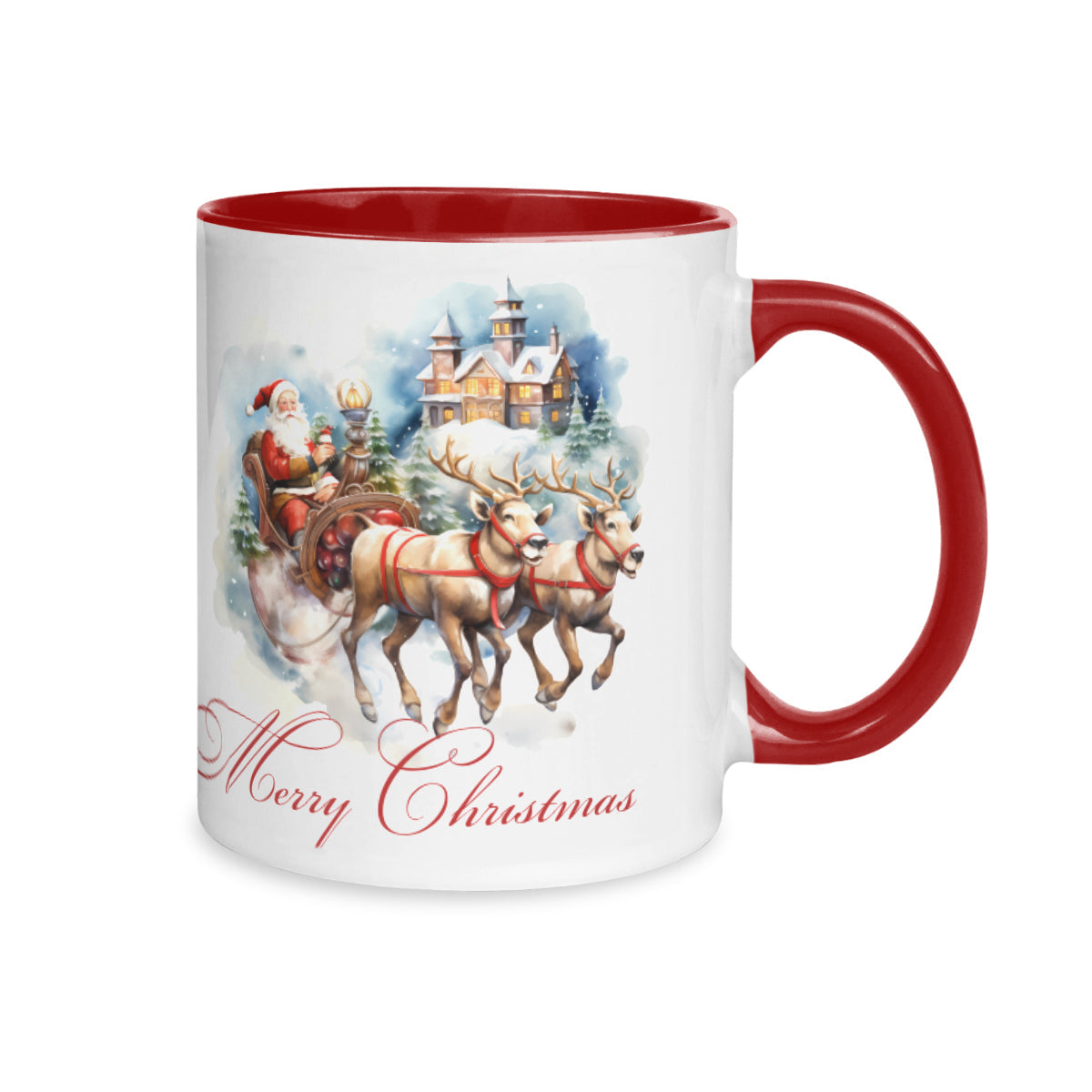 Personalized Two-Tone Mug (325ml/11oz) | Ceramic - Santa Claus is coming by My Store