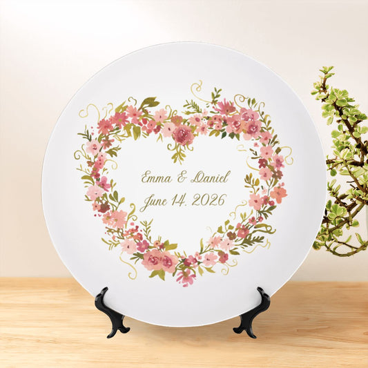 Decorative Plate Personalized, couple wedding gift JewelryLuxeUS.Shop