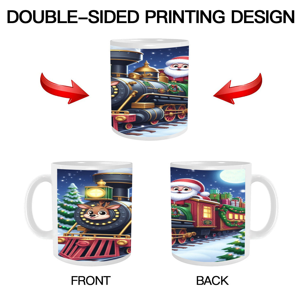 High Quality Scratch Resistant Mug (325ml/11oz) | Ceramic - train8 by ChristmasLoving.Shop