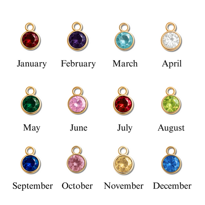 Heart Necklace with Birthstone – Merry Christmas & Happy New Year Message Card Gift by OwnPrint