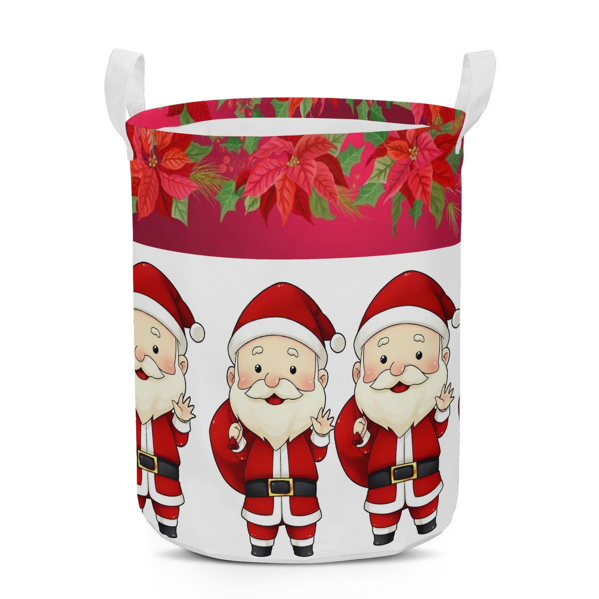 Christmas Round Laundry Basket Santa Claus Christmas decoration
