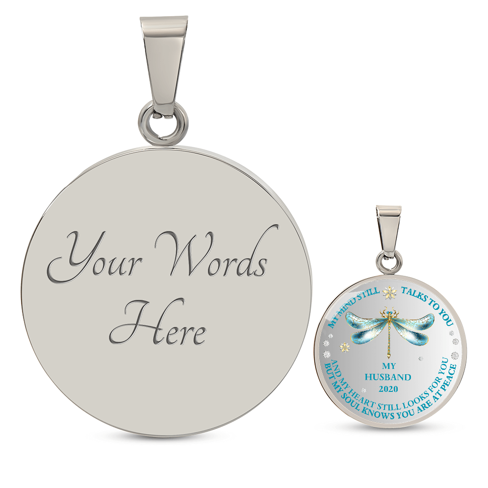 Sympathy Necklace for Husband Loss – Dragonfly Jewelry