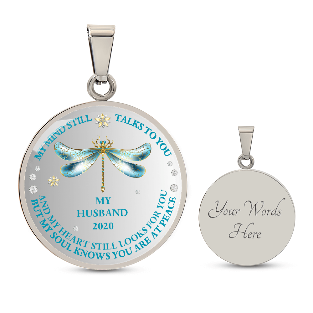Sympathy Necklace for Husband Loss – Dragonfly Jewelry