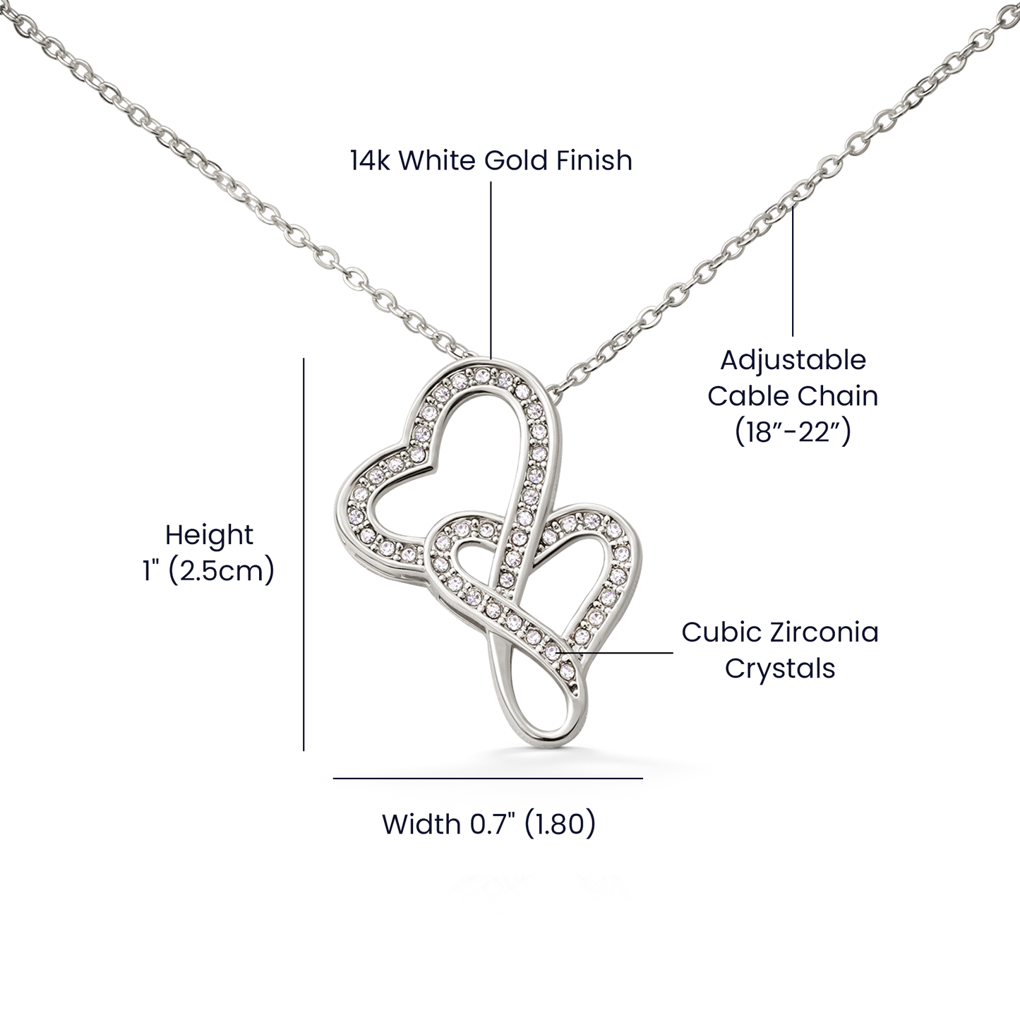 Heart-to-Heart Pendant Necklace To my Daughter, Love Dad