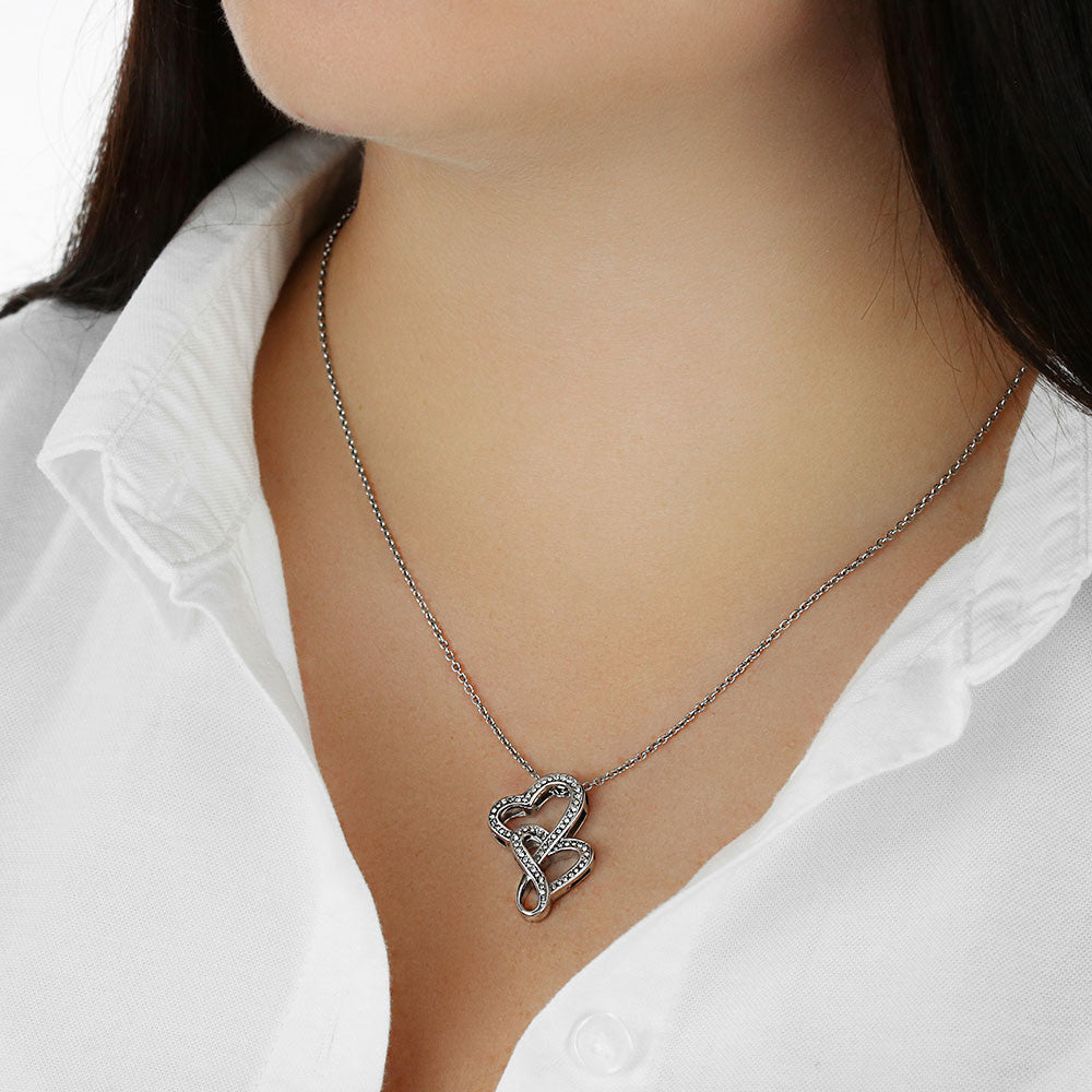 Heart-to-Heart Pendant Necklace To my Daughter, Love Dad