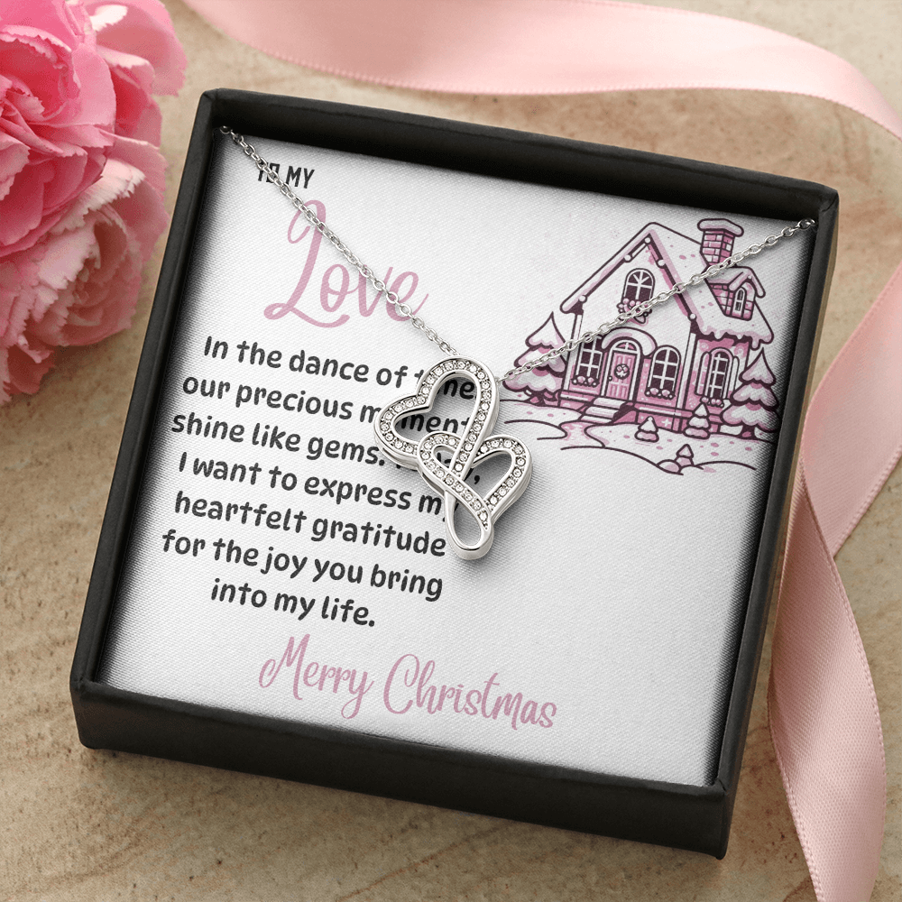 Heart-to-heart Pendant Necklace Merry Christmas to my Love by ShineOn Fulfillment