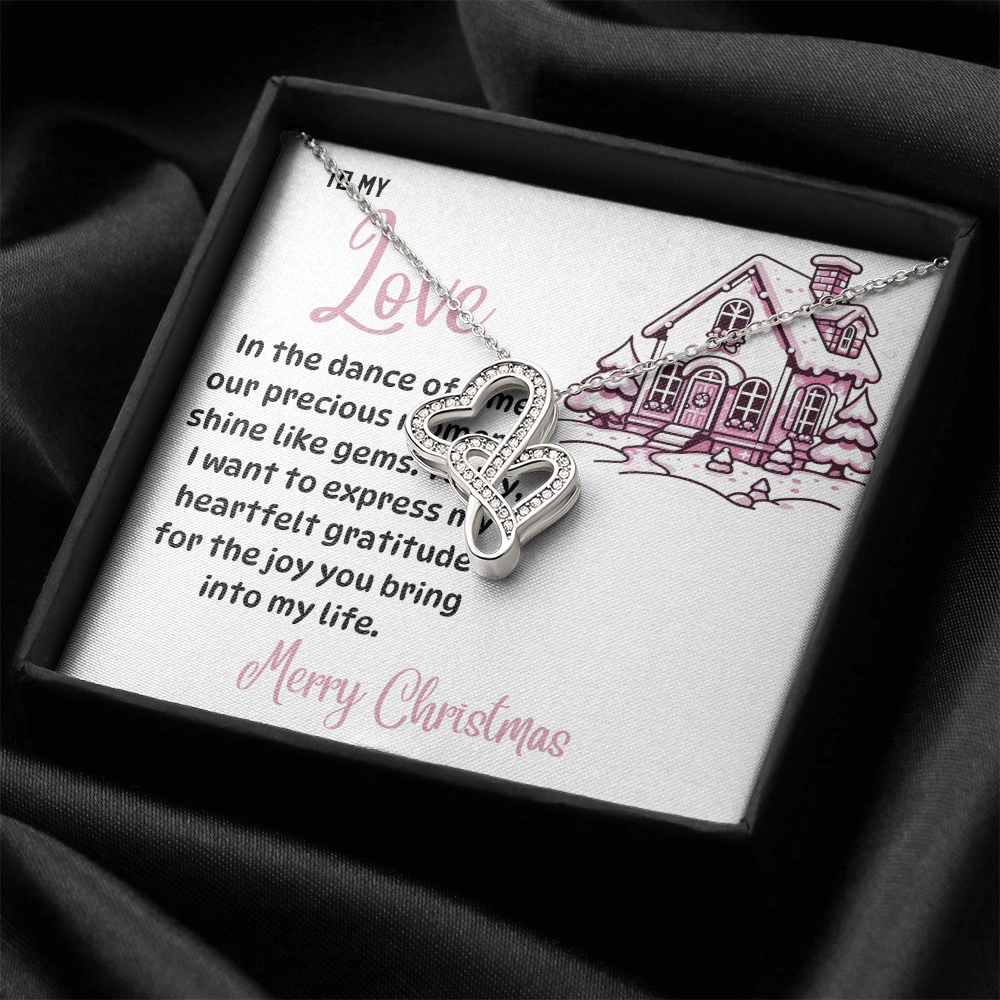 Heart-to-heart Pendant Necklace Merry Christmas to my Love by ShineOn Fulfillment