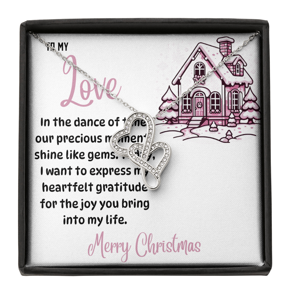 Heart-to-heart Pendant Necklace Merry Christmas to my Love by ShineOn Fulfillment