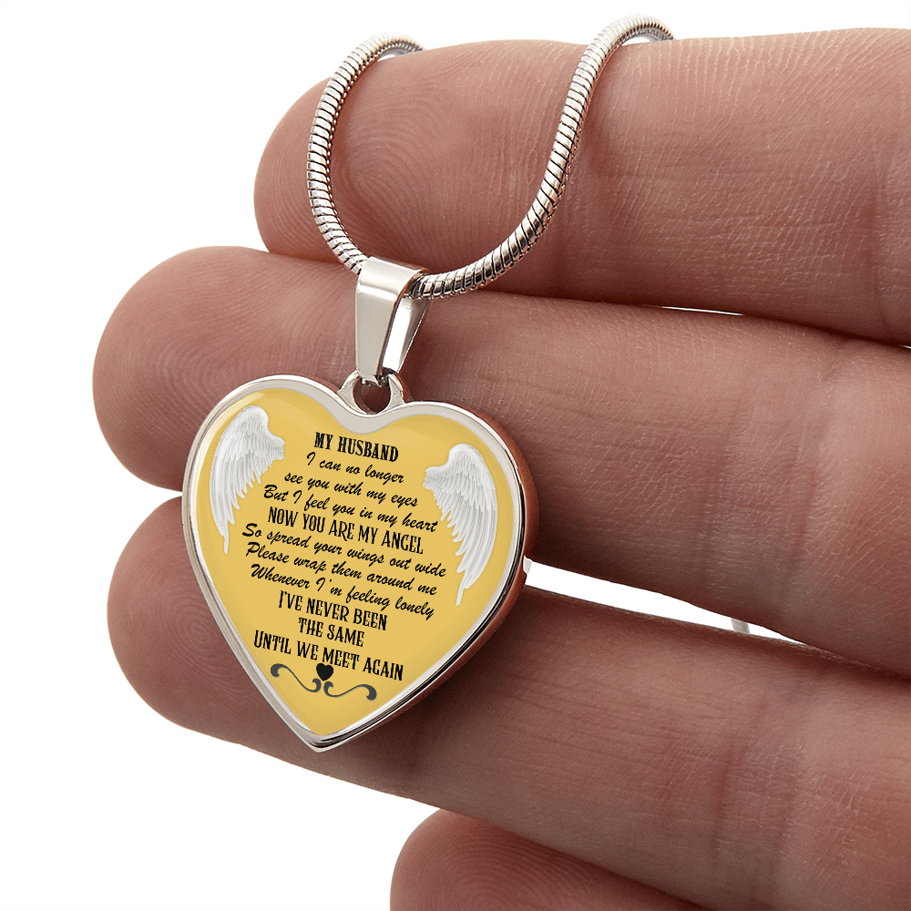 Luxury Heart Necklace for Husband Memorial