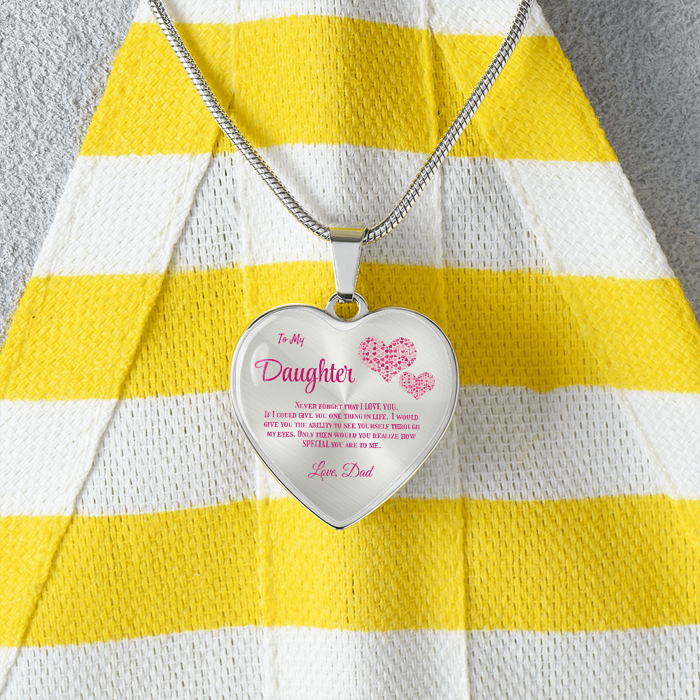 Heartfelt Luxury Gift from Dad: Stunning Heart Pendant Necklace for Daughter, Symbol of Love & Affection by ShineOn Fulfillment
