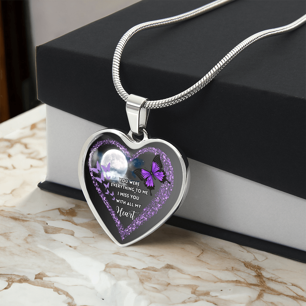 Butterfly Heart Necklace “You Were Everything” ShineOn Fulfillment