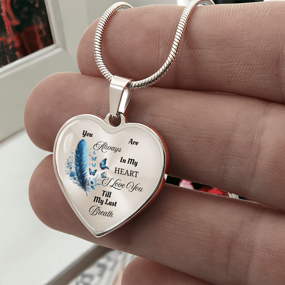 Luxury Graphic Heart Necklace - Always in My Heart