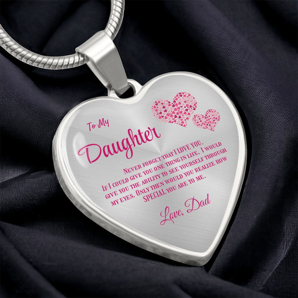 Heartfelt Luxury Gift from Dad: Stunning Heart Pendant Necklace for Daughter, Symbol of Love & Affection by ShineOn Fulfillment