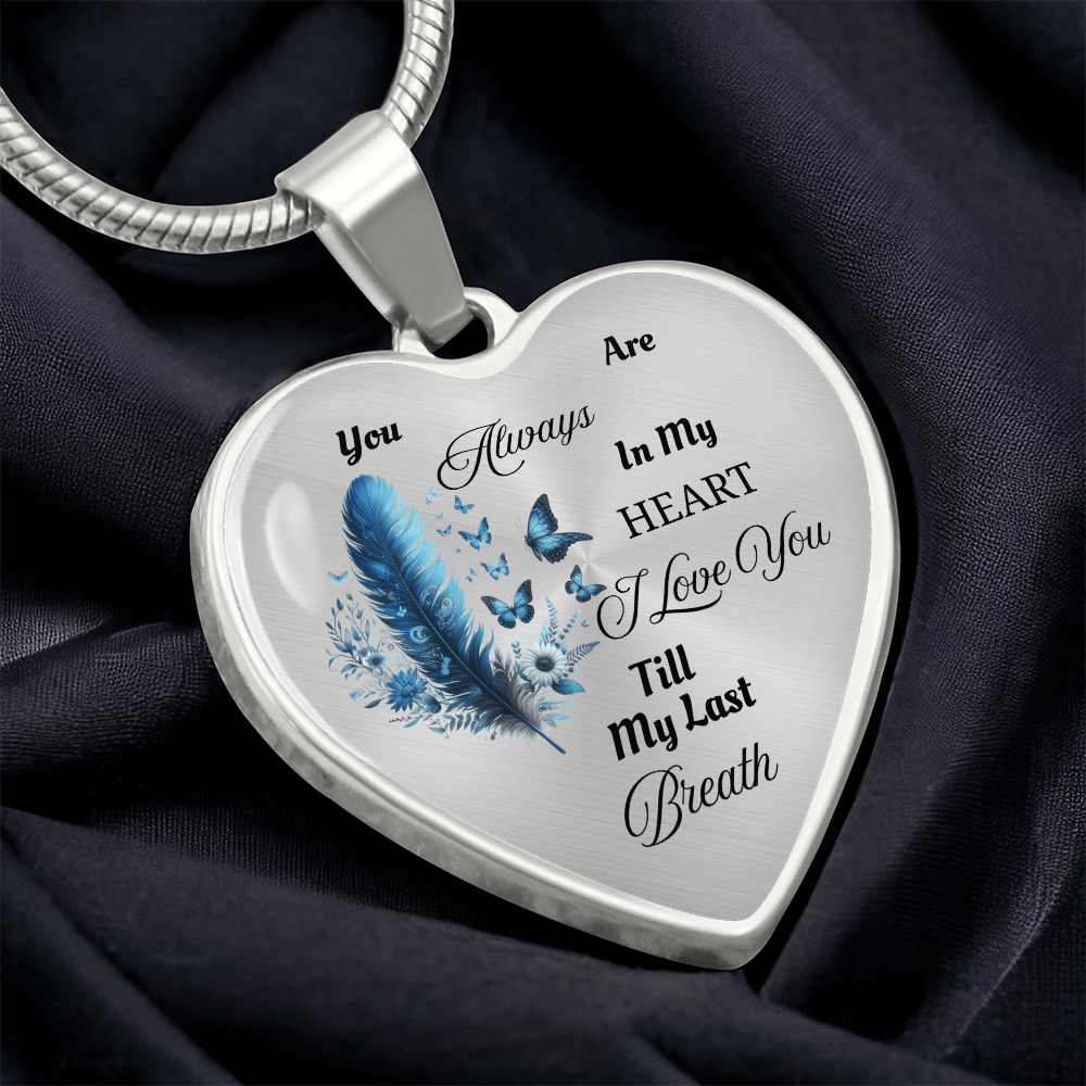 Luxury Graphic Heart Necklace - Always in My Heart