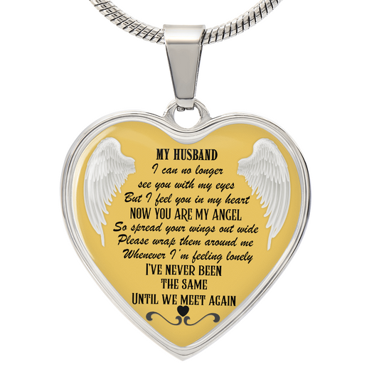 Luxury Heart Necklace for Husband Memorial