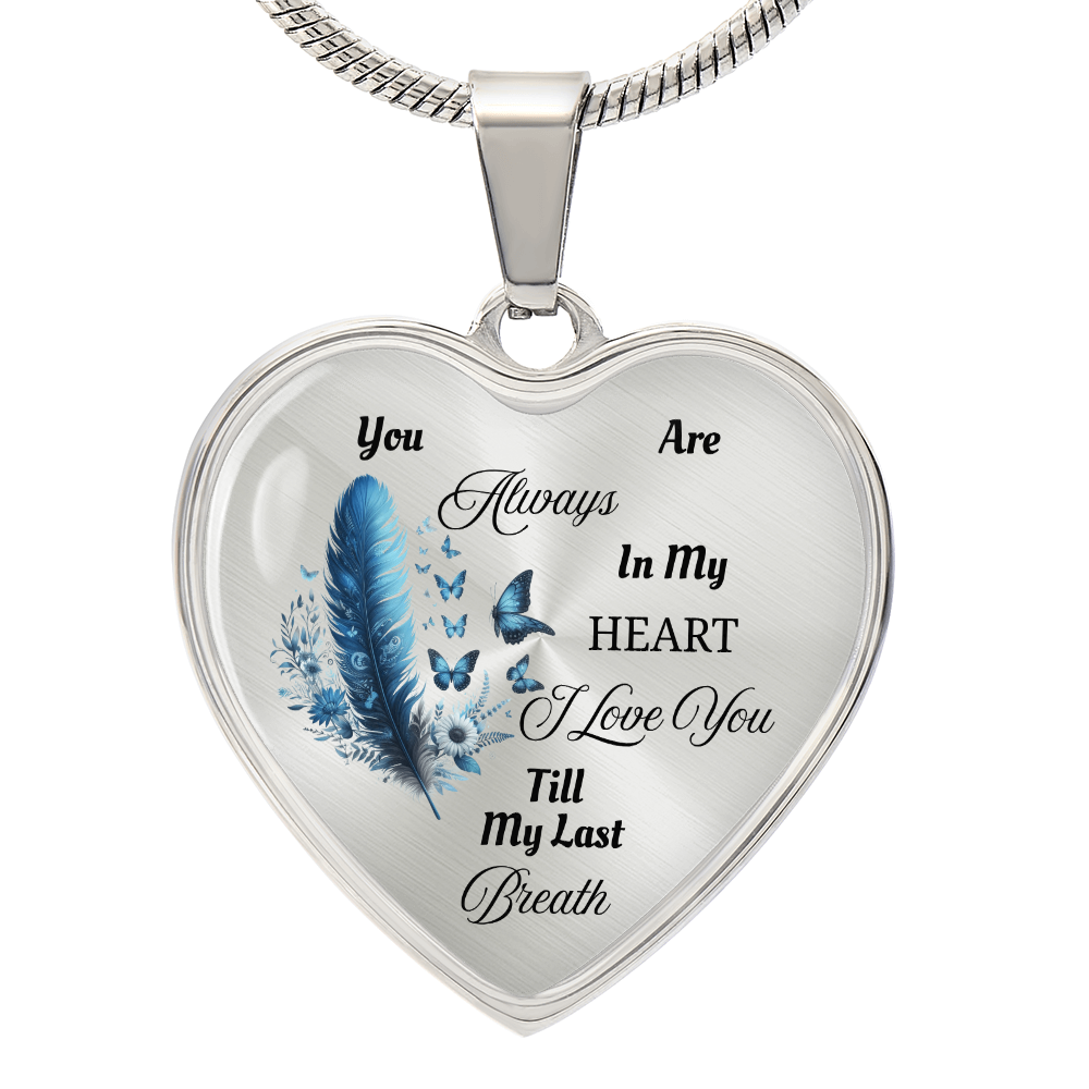 Luxury Graphic Heart Necklace - Always in My Heart