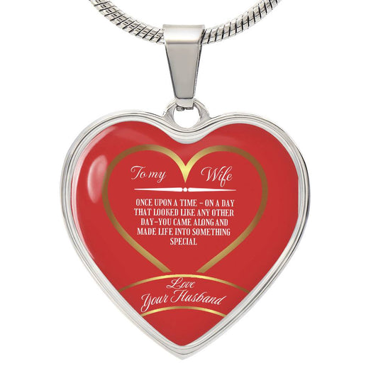 Luxury Heart pendant Necklace To my Wife by ShineOn Fulfillment