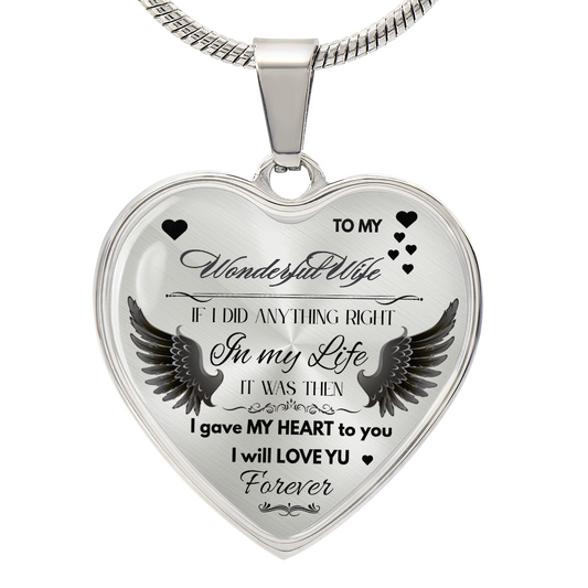 To My Wife Jewelry Gift – Romantic Necklace for Birthday, Anniversary, or Everyday Love by ShineOn Fulfillment
