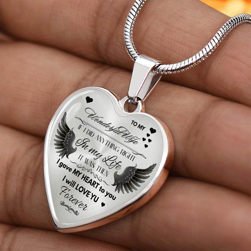 To My Wife Jewelry Gift – Romantic Necklace for Birthday, Anniversary, or Everyday Love by ShineOn Fulfillment