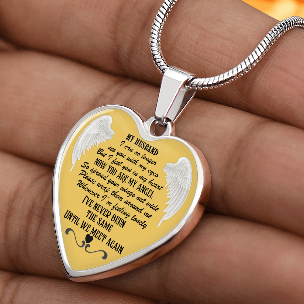 Luxury Heart Necklace for Husband Memorial