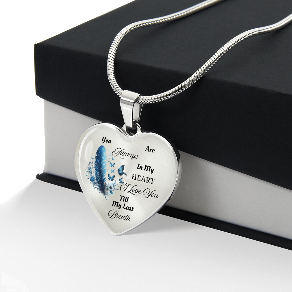 Luxury Graphic Heart Necklace - Always in My Heart
