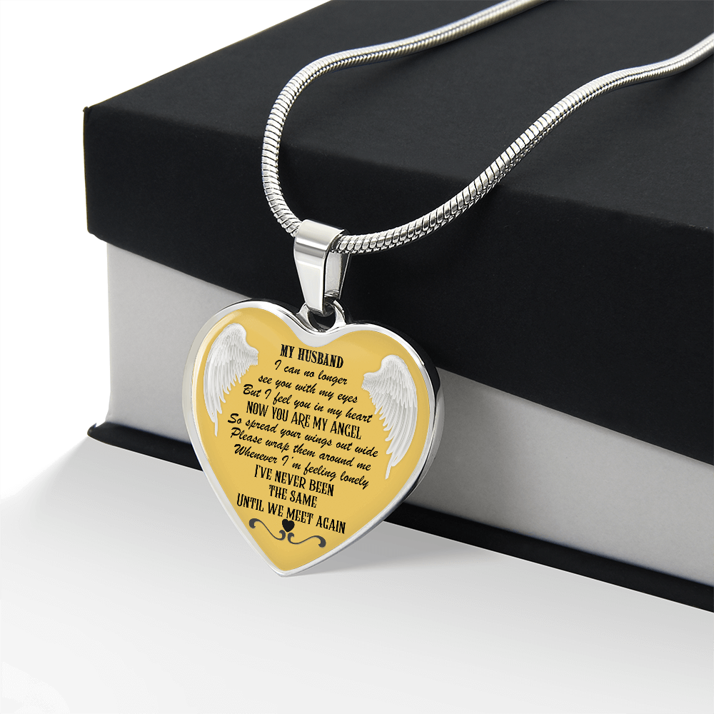 Luxury Heart Necklace for Husband Memorial