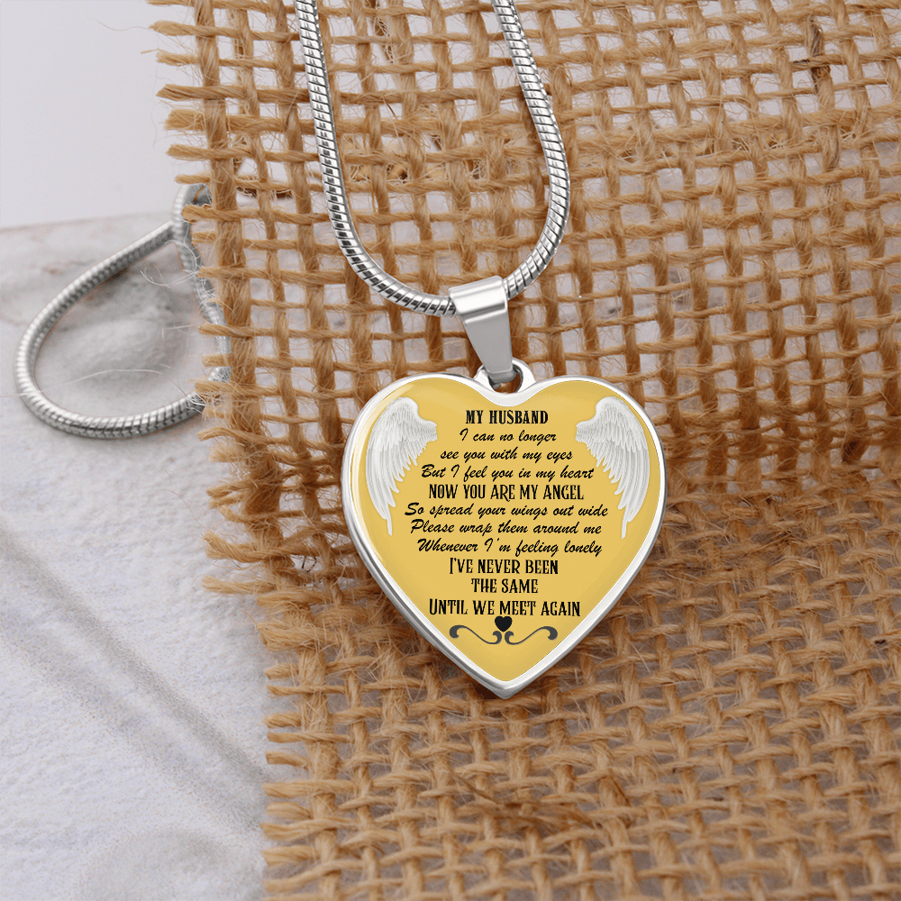 Luxury Heart Necklace for Husband Memorial