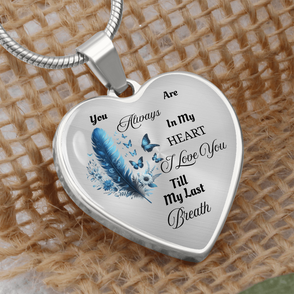 Luxury Graphic Heart Necklace - Always in My Heart