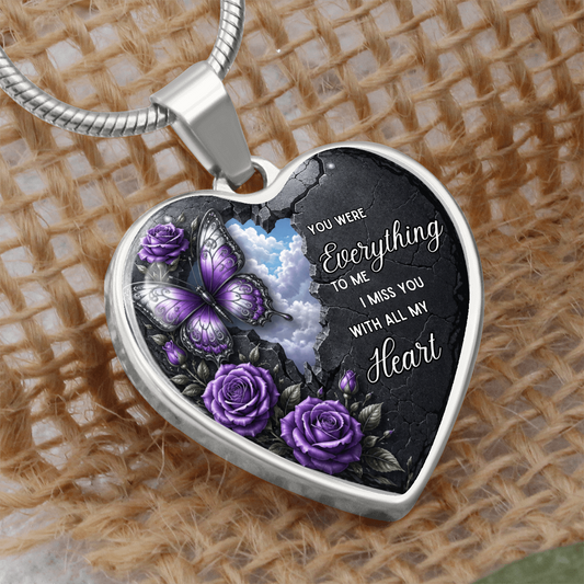 “You Were Everything to Me” Heart Necklace ShineOn Fulfillment