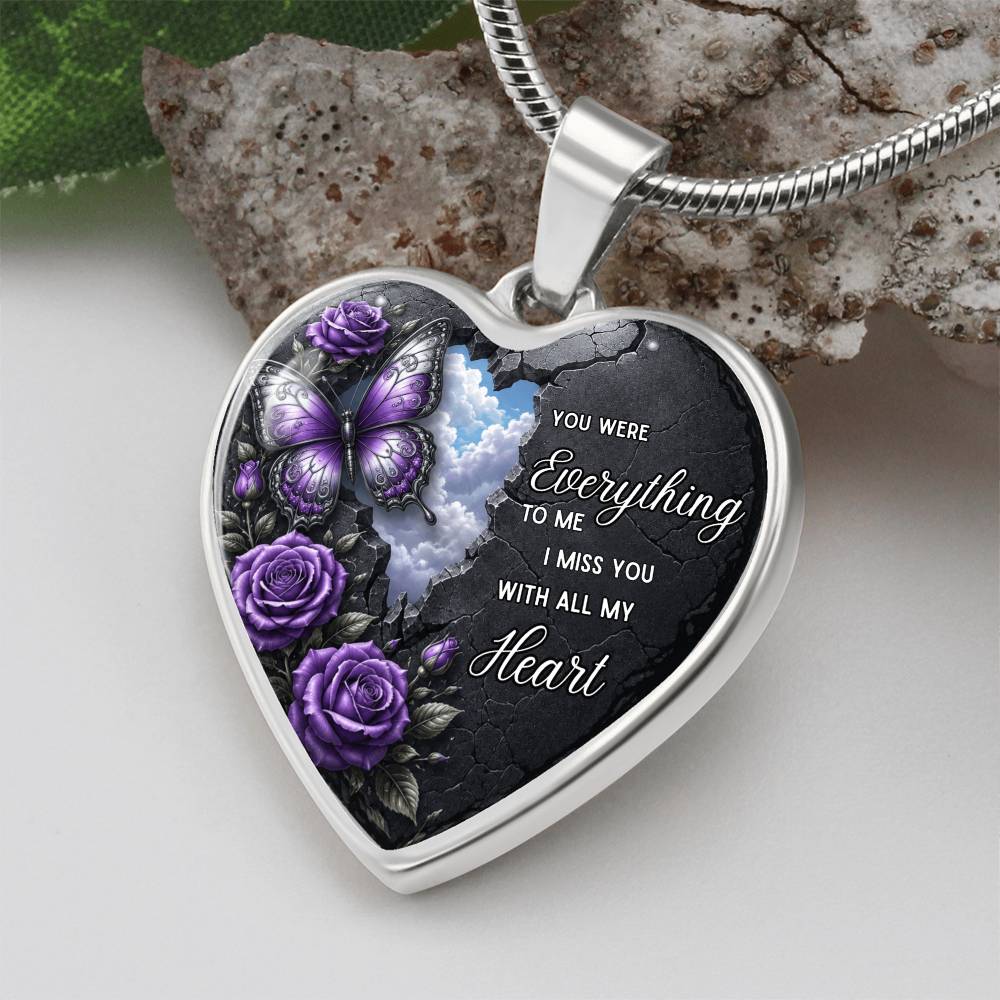 “You Were Everything to Me” Heart Necklace ShineOn Fulfillment