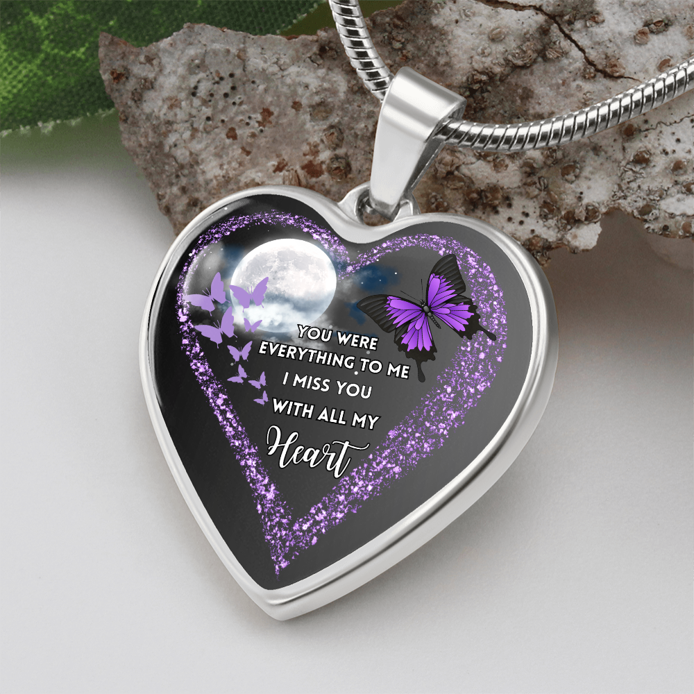 Butterfly Heart Necklace “You Were Everything” ShineOn Fulfillment