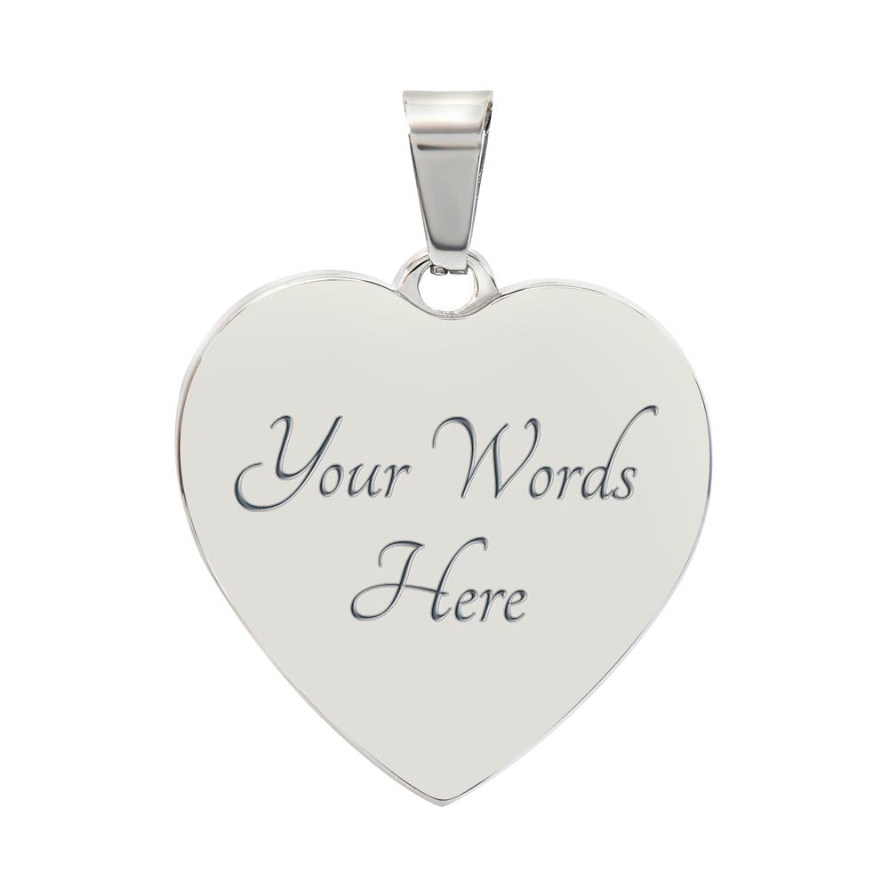 Heart Pendant Necklace: My Dad, Now My Angel - Memorial Jewelry