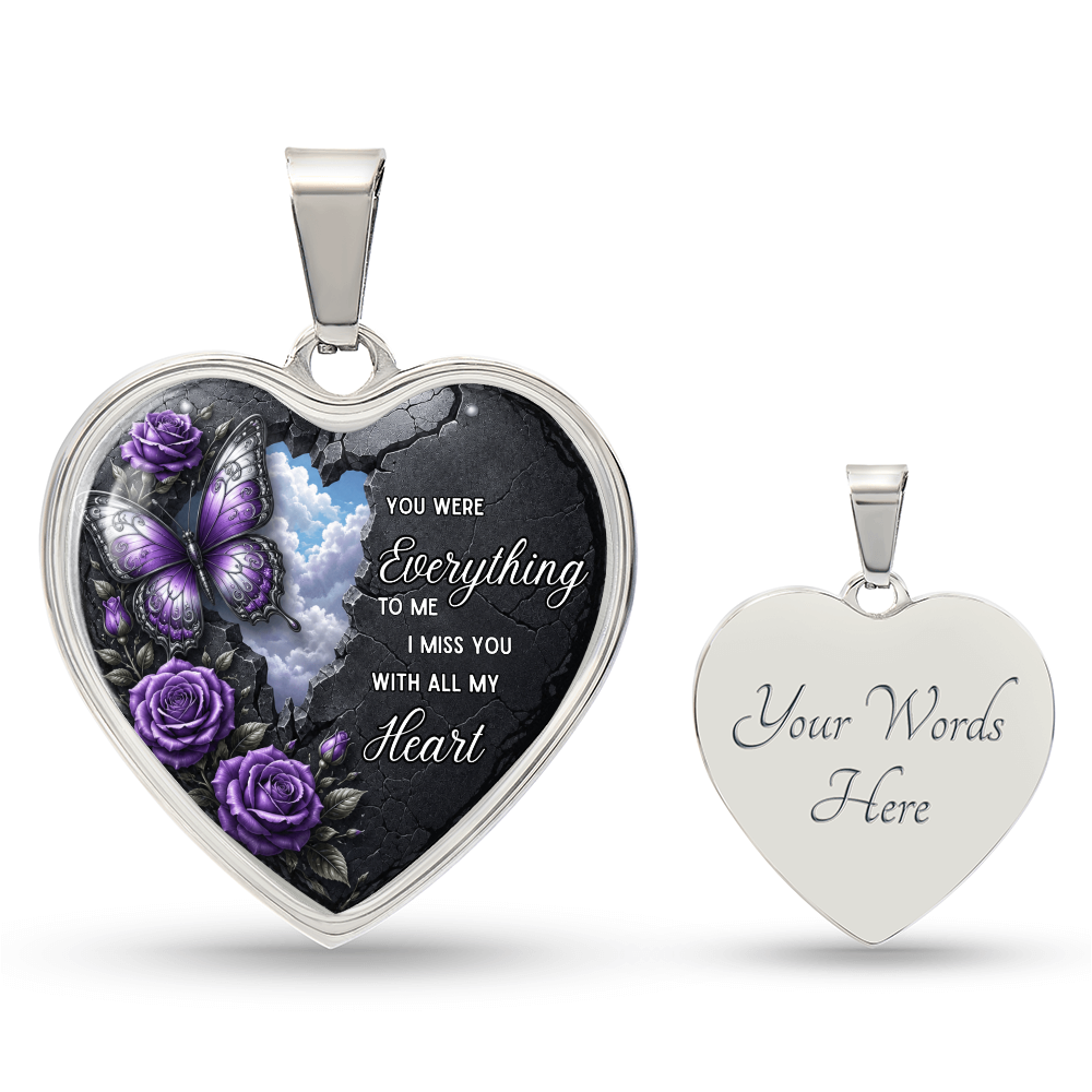 “You Were Everything to Me” Heart Necklace ShineOn Fulfillment
