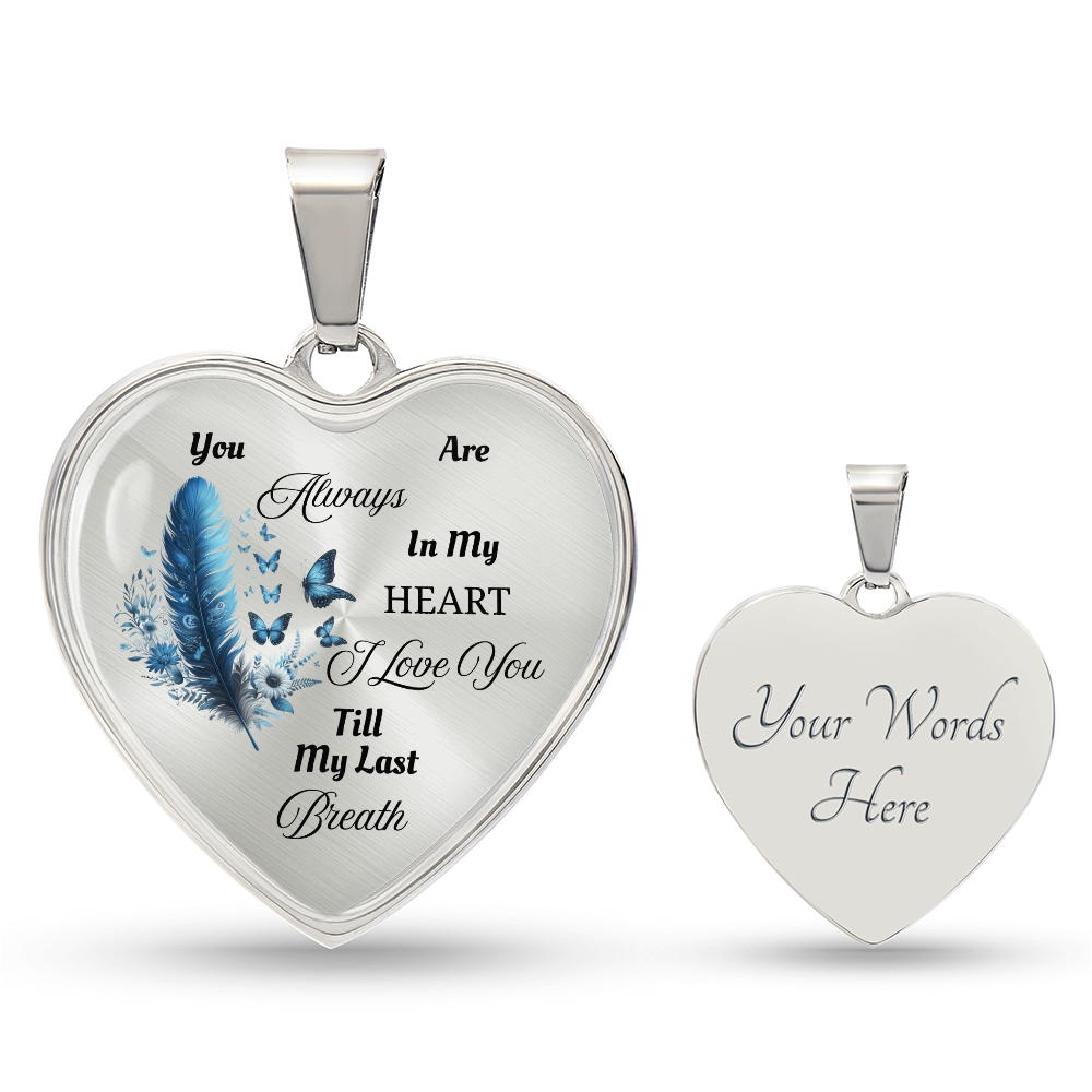 Luxury Graphic Heart Necklace - Always in My Heart