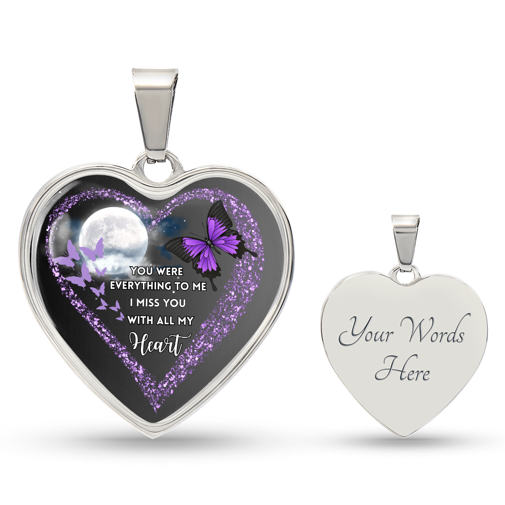 Butterfly Heart Necklace “You Were Everything” ShineOn Fulfillment