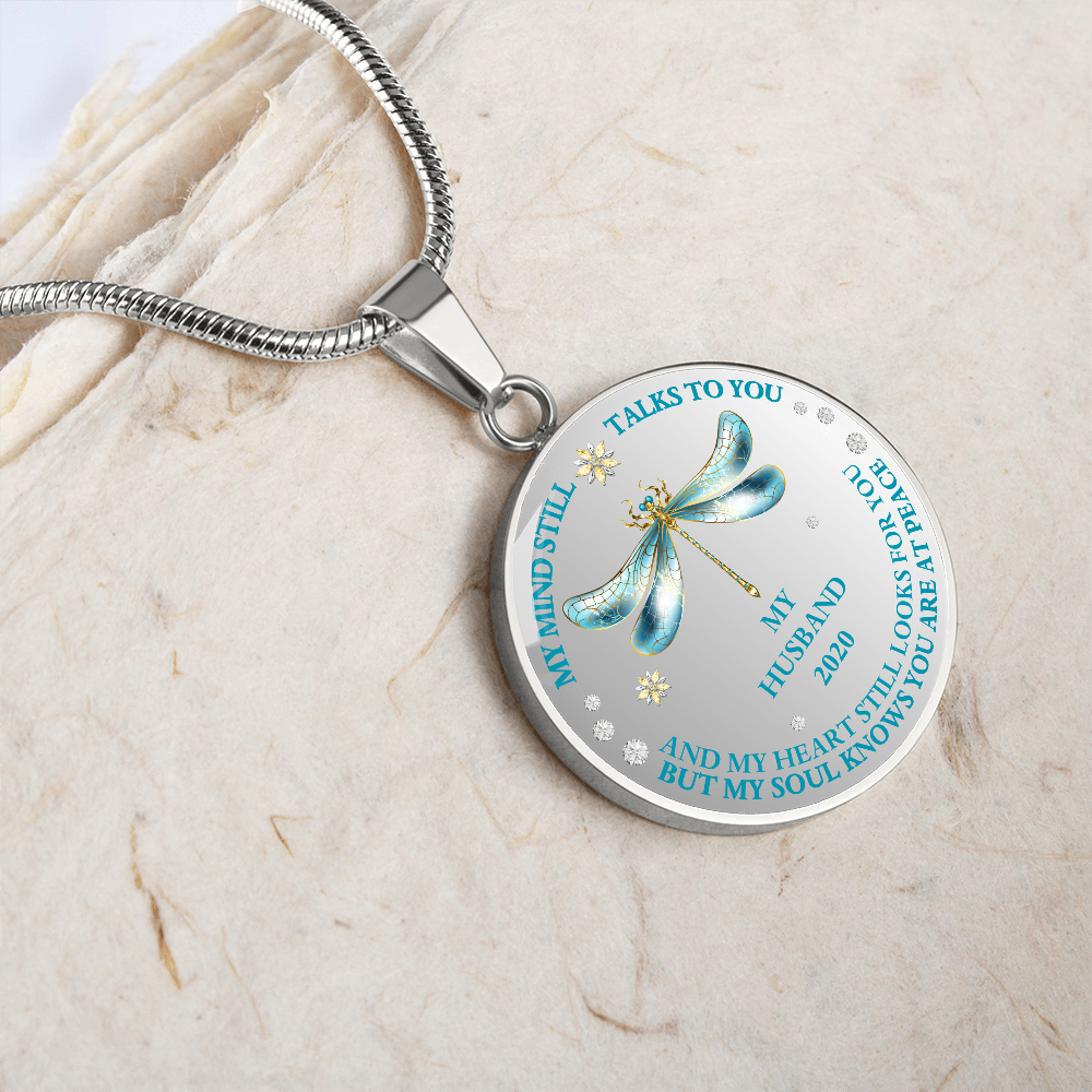 Sympathy Necklace for Husband Loss – Dragonfly Jewelry