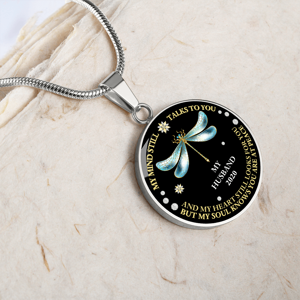 Circle Husband memorial  Necklace