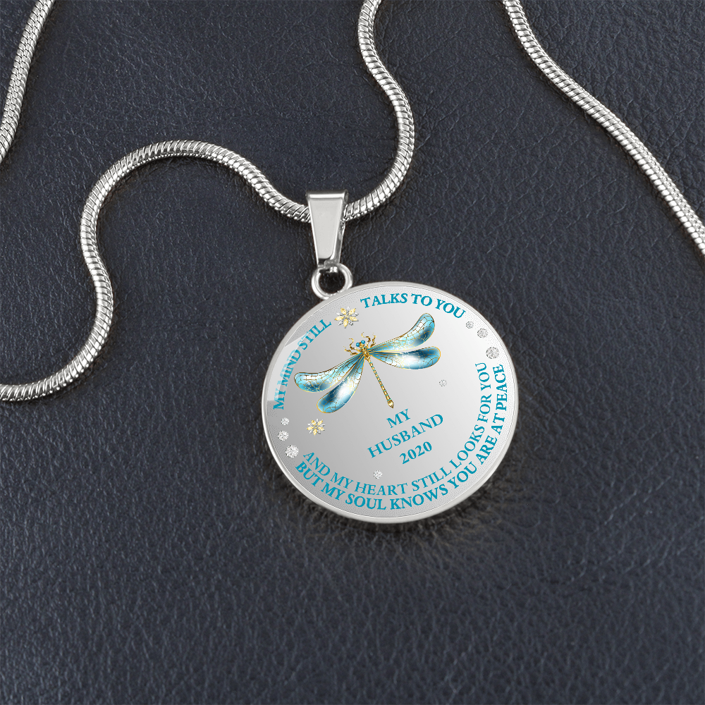 Sympathy Necklace for Husband Loss – Dragonfly Jewelry