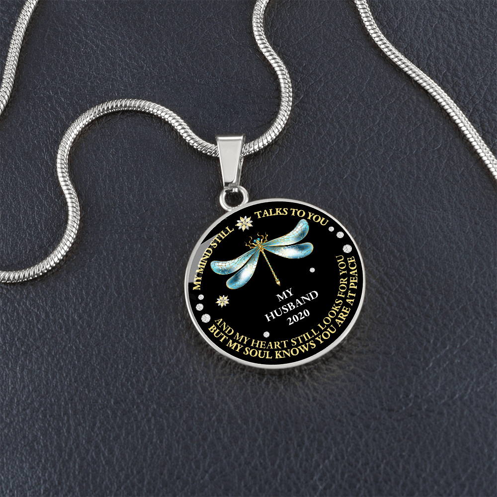Circle Husband memorial  Necklace