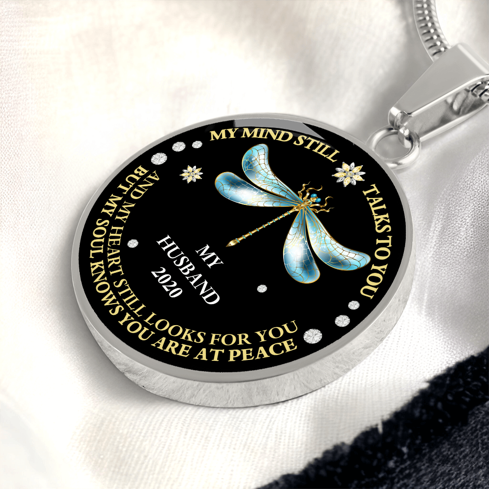 Circle Husband memorial  Necklace