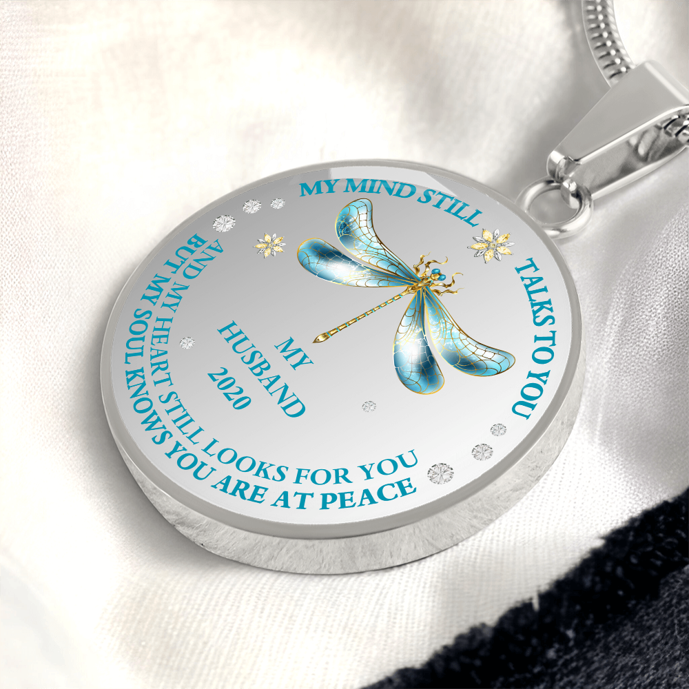 Sympathy Necklace for Husband Loss – Dragonfly Jewelry