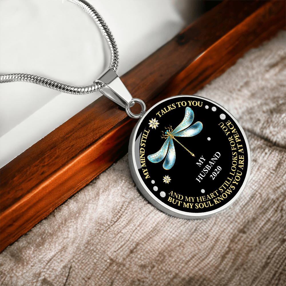 Circle Husband memorial  Necklace