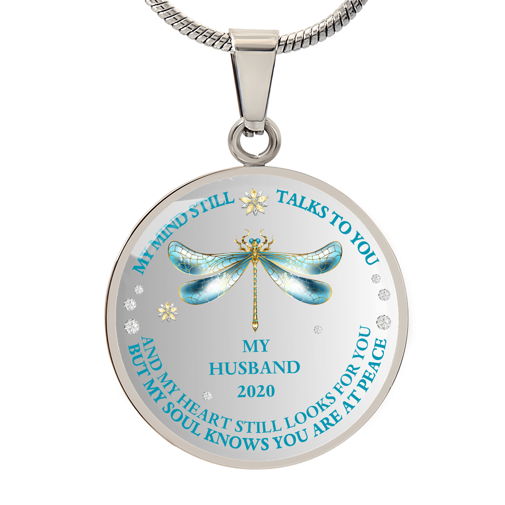 Sympathy Necklace for Husband Loss – Dragonfly Jewelry