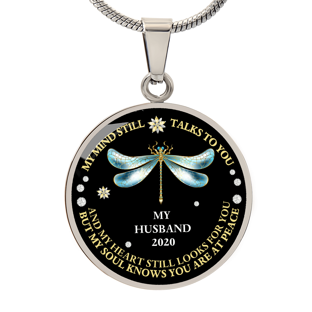 Circle Husband memorial  Necklace