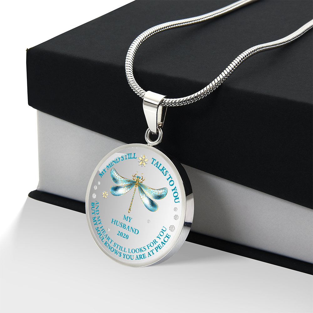 Sympathy Necklace for Husband Loss – Dragonfly Jewelry